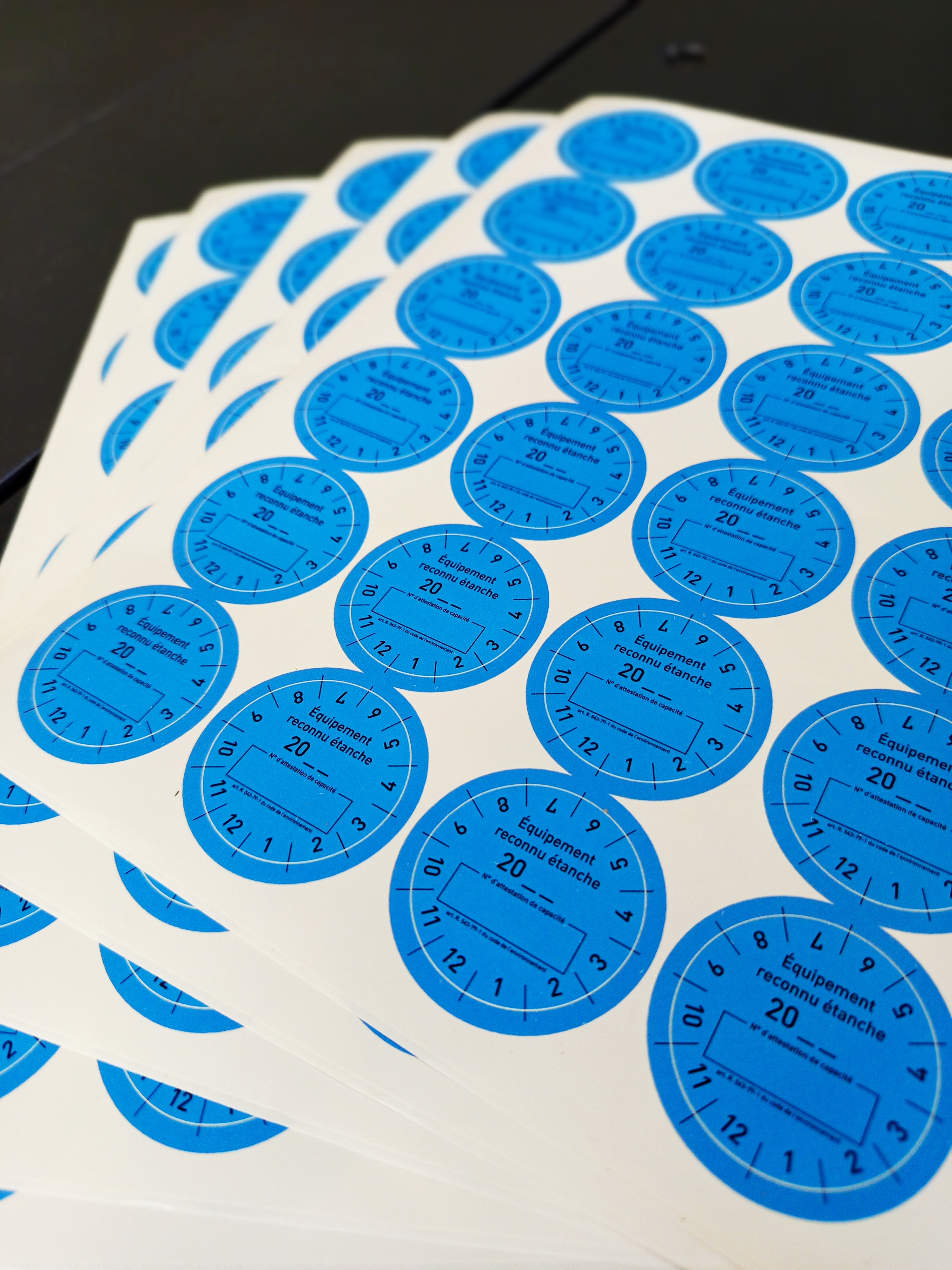 Impression étiquette en planche